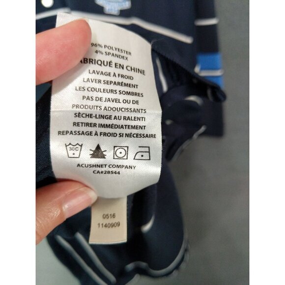 FOOTJOY Mens Golf Polo SZ‎ XL Stripe Navy Pinehurst Club Knit Short Sleeves - Picture 11 of 13